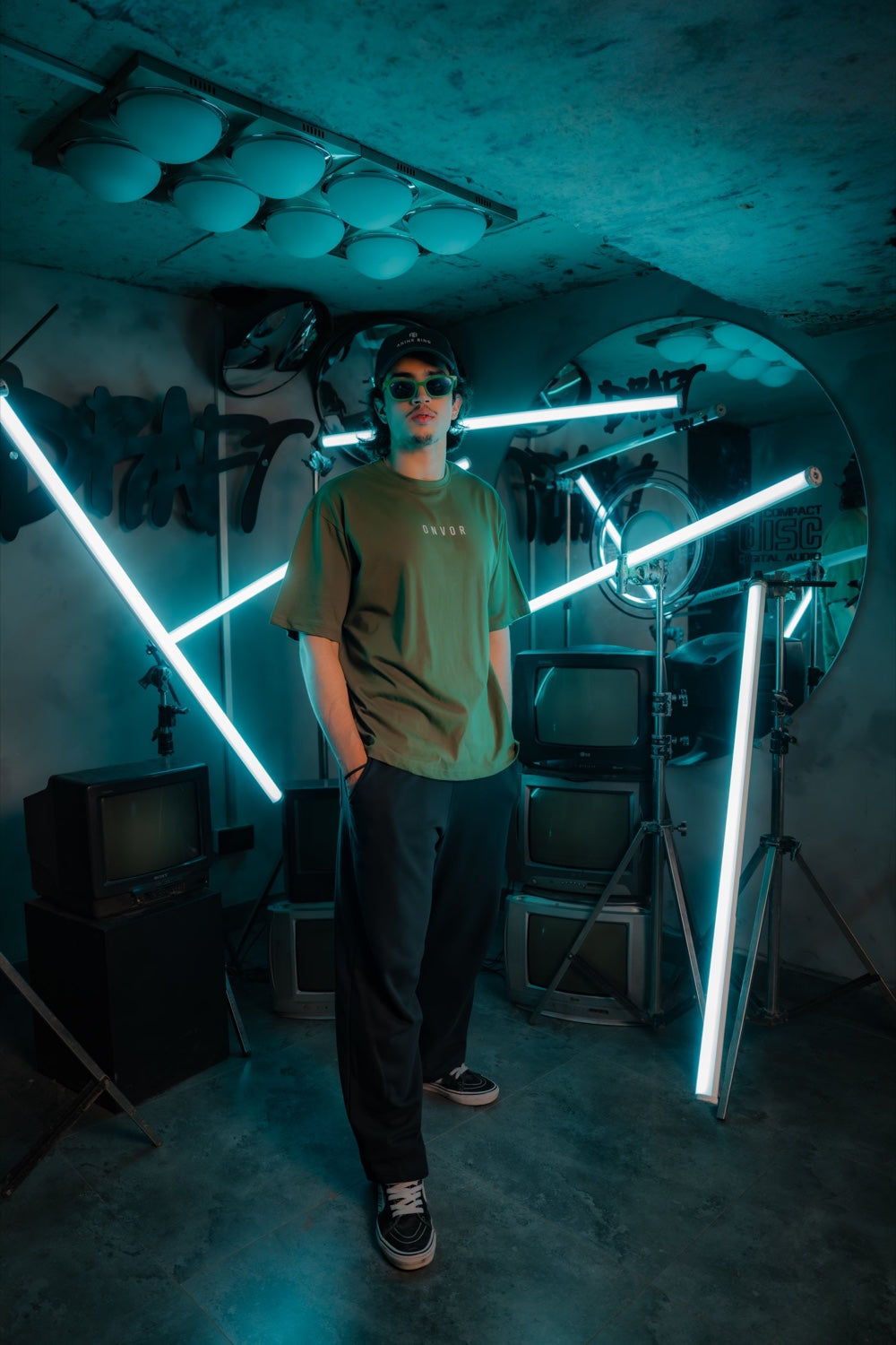 Olive Green Beach Escape Tee - Men