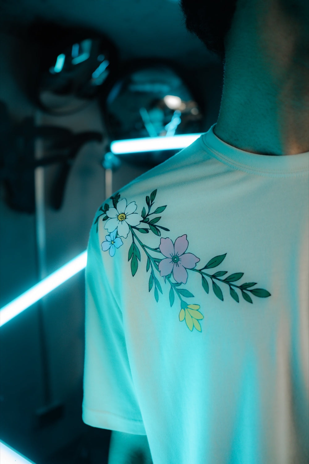 Cream Wildflower Tee - Men