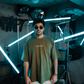 Olive Green Faceline Tee - Men