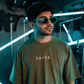 Olive Green Faceline Tee - Men