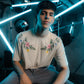 Cream Wildflower Tee - Men