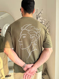Olive Green Faceline Tee