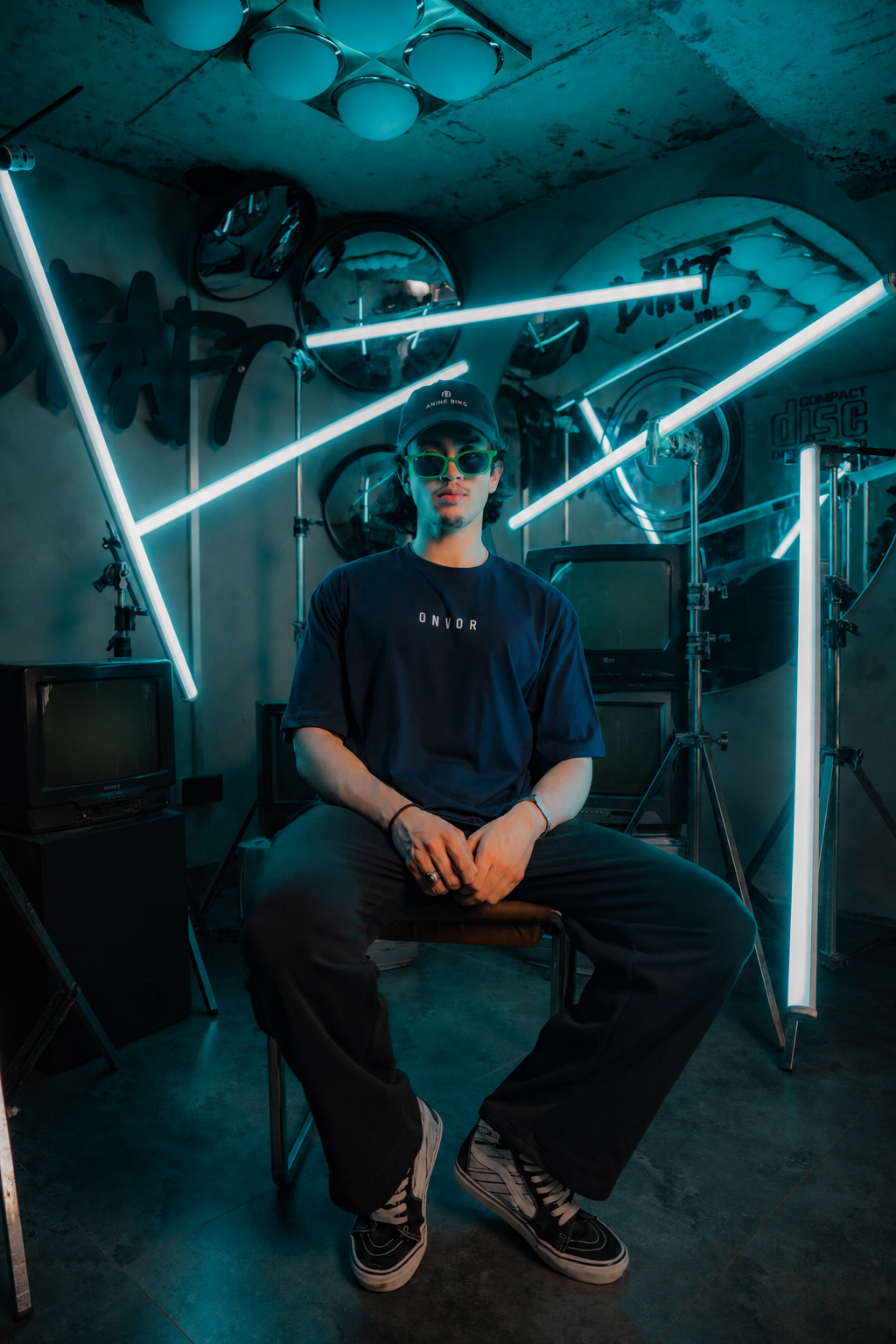 Navy Faceline Tee - Men
