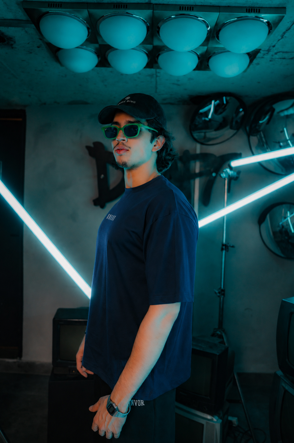 Navy Faceline Tee - Men