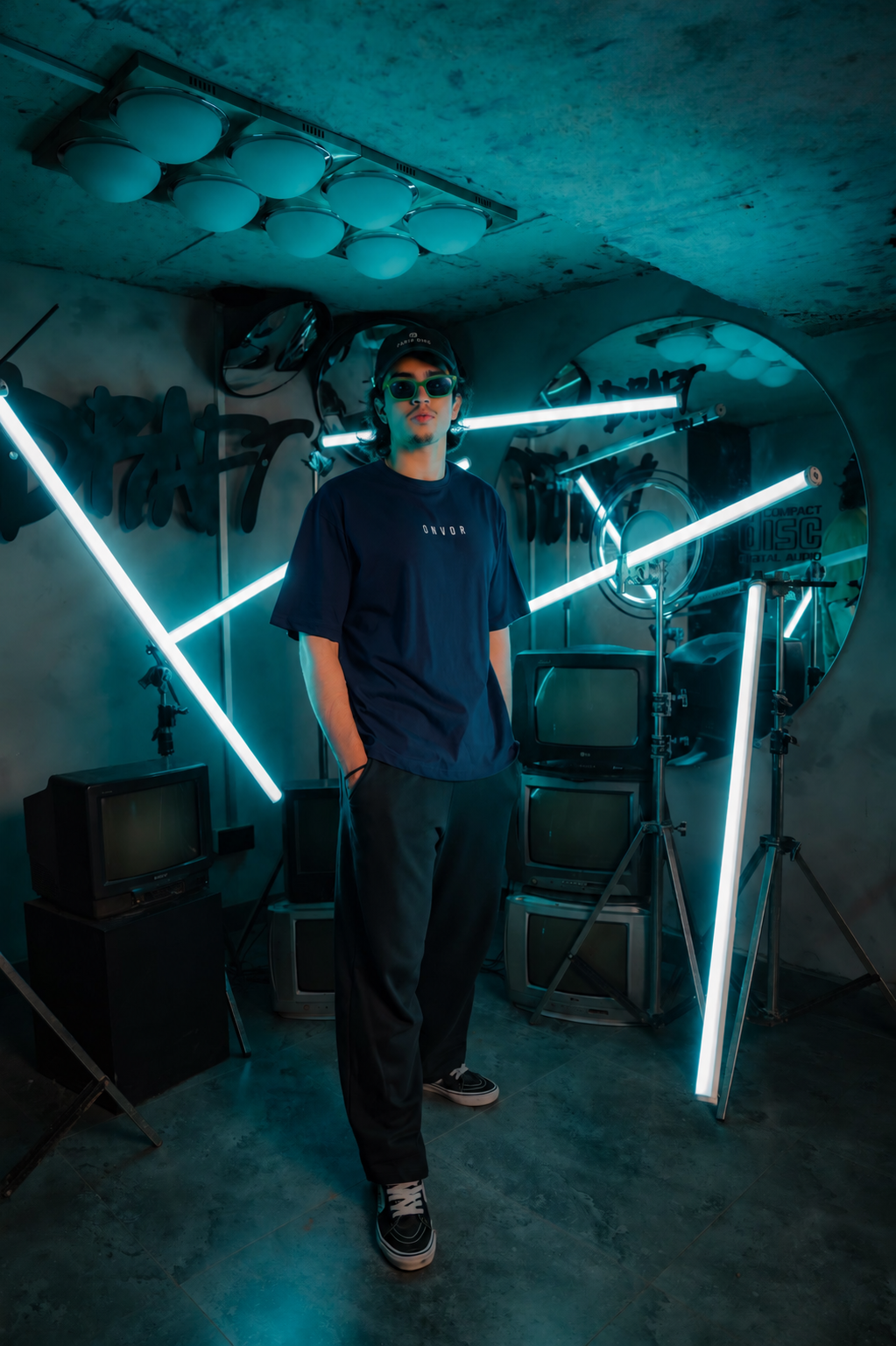 Navy Faceline Tee - Men